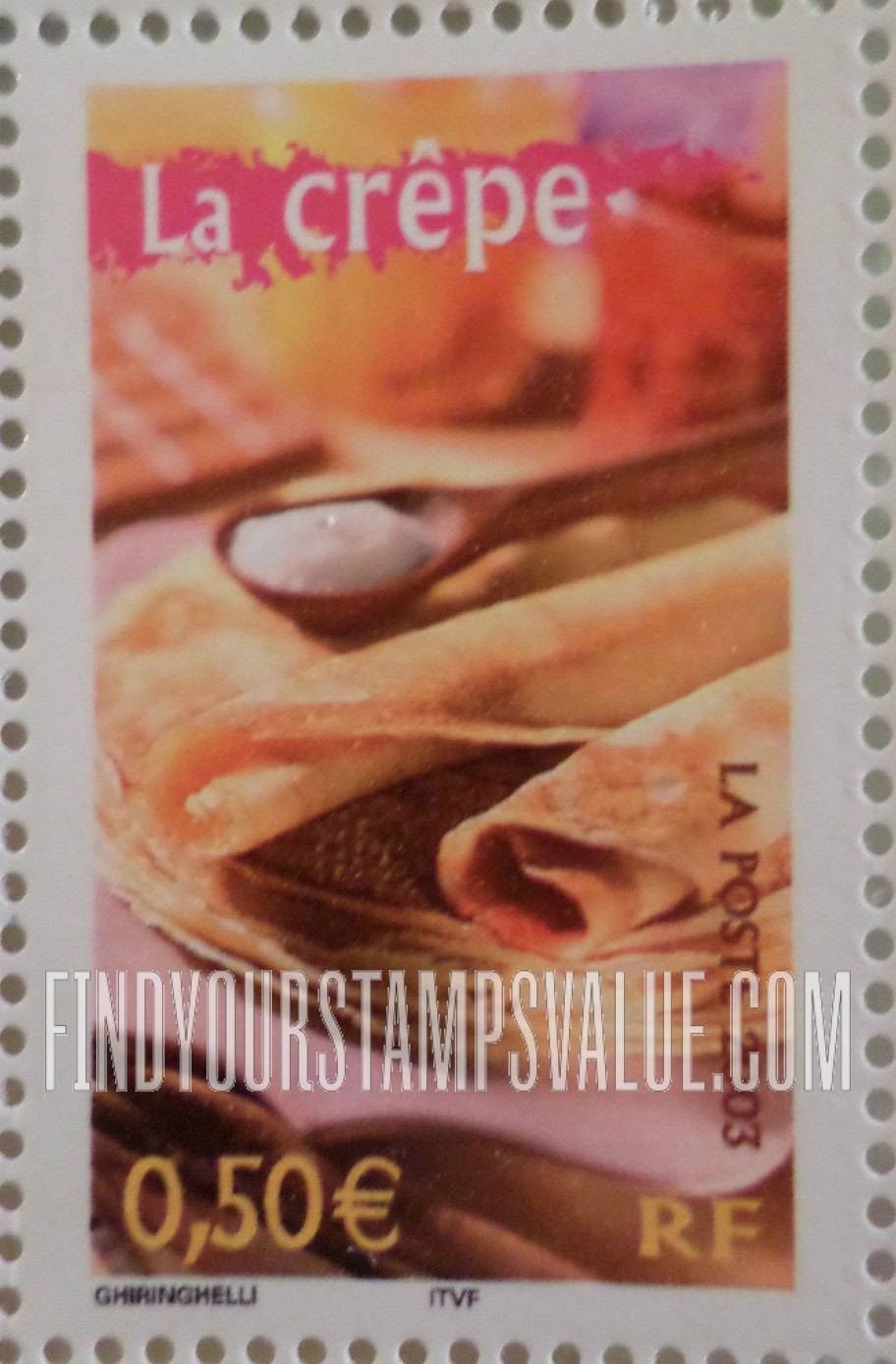 FindYourStampsValue: Aspects of Life in the French Regions: Crepe, vertical