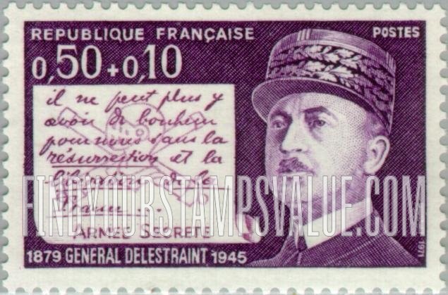 FindYourStampsValue: SEMI-POSTAL - General Charles Georges Delestraint (1879-1945), scroll