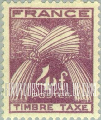 FindYourStampsValue: POSTAGE DUE - Sheaves of Wheat: Type of 1943