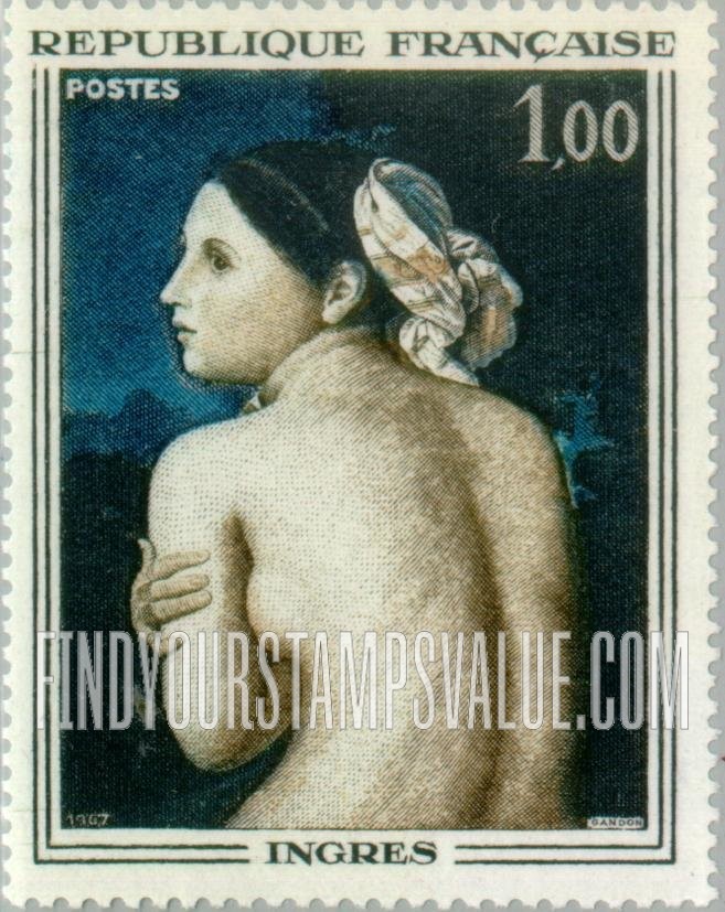 FindYourStampsValue: The Bather by Jean-Dominique Ingres