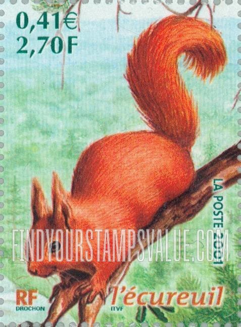 FindYourStampsValue: Wildlife: Squirrel