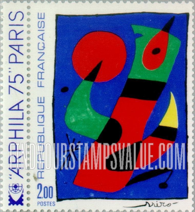 FindYourStampsValue: Painting by Joan Miró