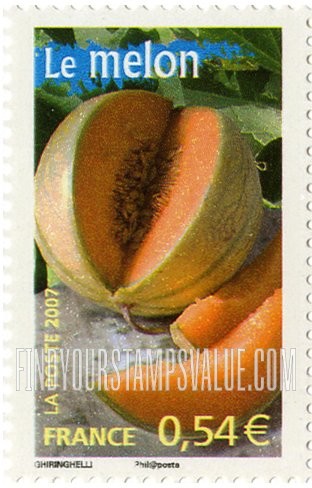FindYourStampsValue: Aspects of Life in French Regions Type of 2003: Canteloupe, vertical
