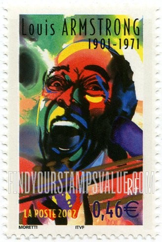 FindYourStampsValue: Jazz Musicians: Louis Armstrong (1901-1971)