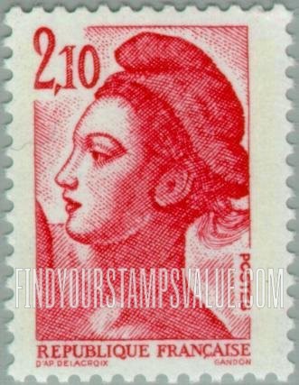 FindYourStampsValue: Liberty, after Delacroix: Liberty Type of 1982