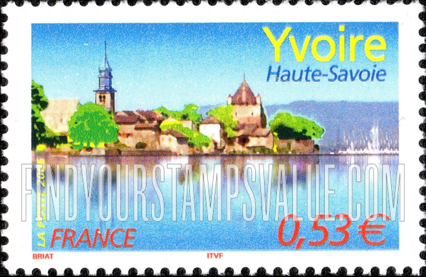 FindYourStampsValue: Tourism Issue: Yvoire