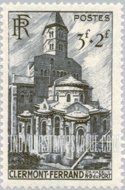 FindYourStampsValue: SEMI-POSTAL - Notre Dame du Port, Clermont-Ferrand