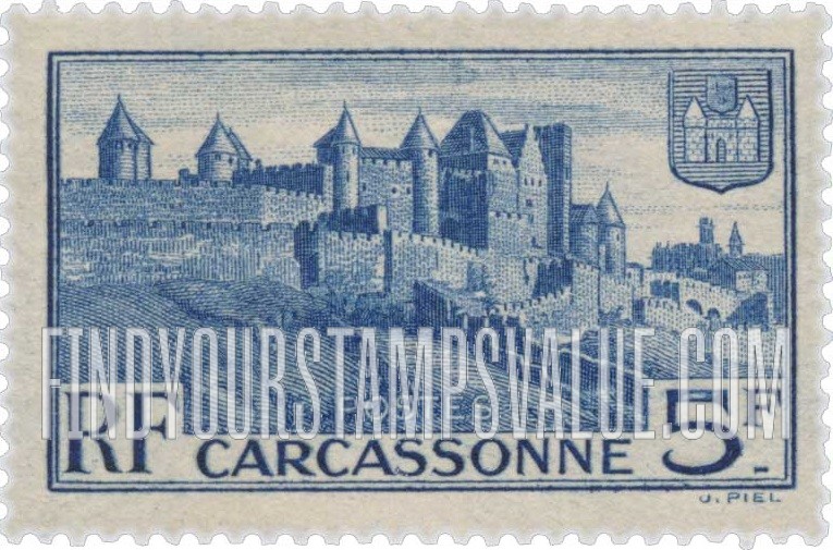 FindYourStampsValue: Medieval Walls of Carcassonne