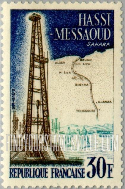 FindYourStampsValue: Oil field at Hassi Messaoud, Sahara