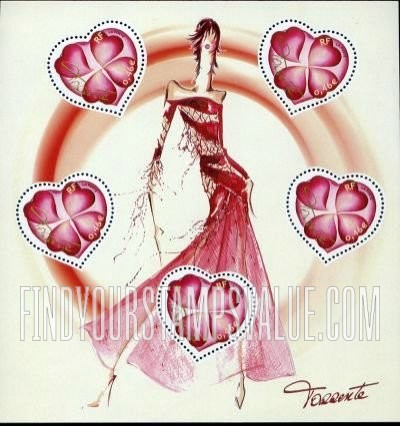 FindYourStampsValue: Hearts: Four hearts