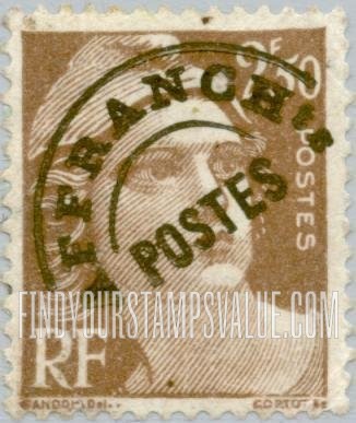 FindYourStampsValue: Marianne: Marianne Type of 1945