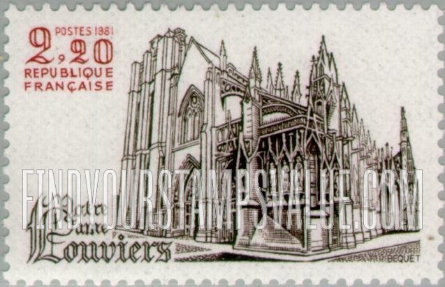 FindYourStampsValue: Tourist Issue: Notre Dame of Louviers
