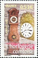 FindYourStampsValue: Aspects of Life in French Regions Type of 2003: Clocks of Franche-Comte, vertical