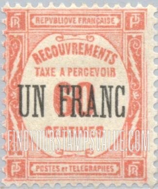 FindYourStampsValue: POSTAGE DUE - Recouvrements: Surcharged