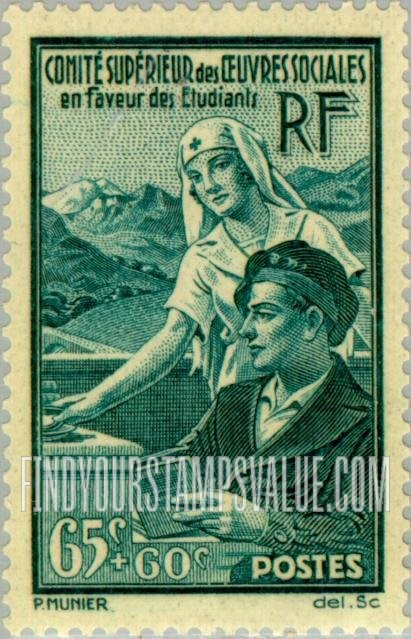 FindYourStampsValue: SEMI-POSTAL - Student and Nurse