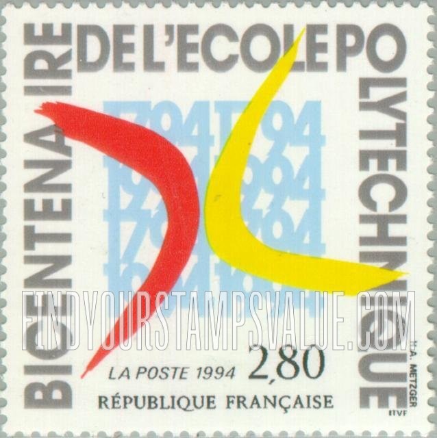 FindYourStampsValue: French Polytechnic Institute, Bicentennial