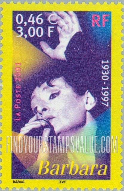 FindYourStampsValue: Singers: Barbara (1930-1997)