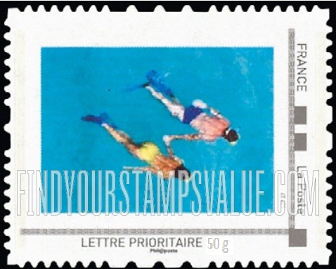 FindYourStampsValue: Personalized Stamp With Country Name on Short Side