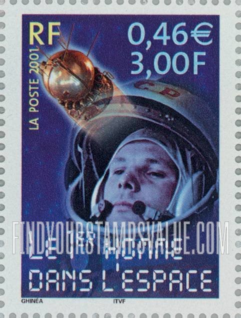 FindYourStampsValue: 20th Century Type of 2000: First man in space