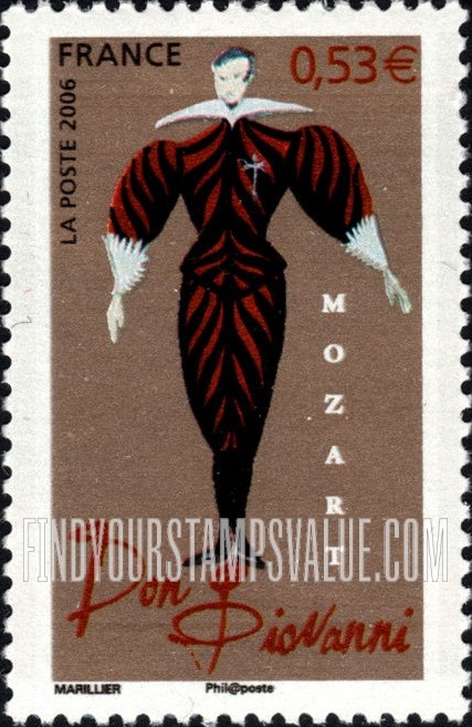 FindYourStampsValue: Costumes From Operas by Wolfgang Amadeus Mozart: Don Giovanni