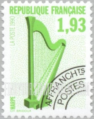 FindYourStampsValue: Musical Instrument Type of 1989: Harp