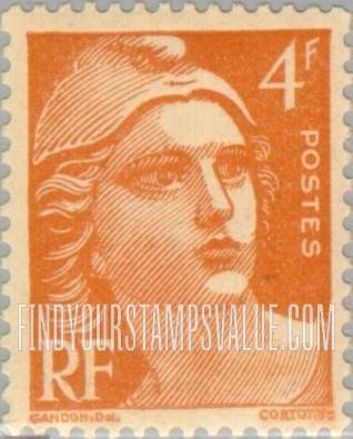 FindYourStampsValue: Marianne: Marianne Type of 1945
