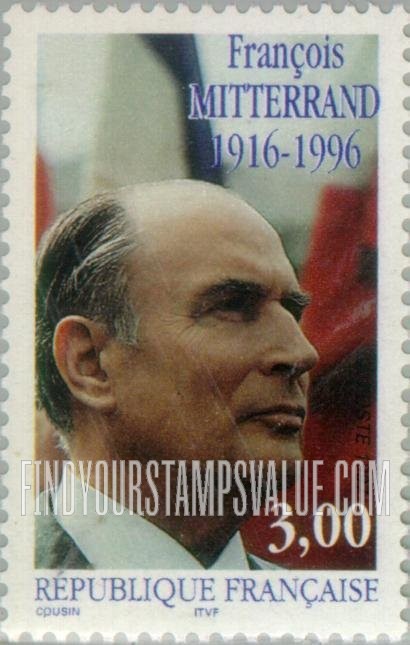 FindYourStampsValue: Francois Mitterrand (1916-1996)