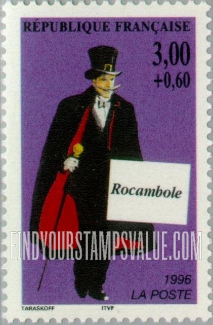 FindYourStampsValue: SEMI-POSTAL - Famous Fictional Detectives and Criminals: Rocambole
