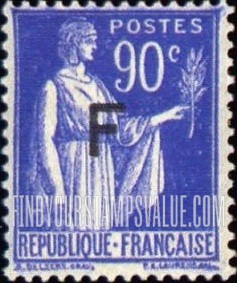 FindYourStampsValue: FRANCHISE - Peace with Olive Branch: Overprinted “F”