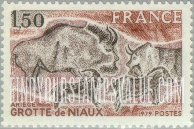 FindYourStampsValue: Tourist Issue: Wall Painting, Niaux Cave