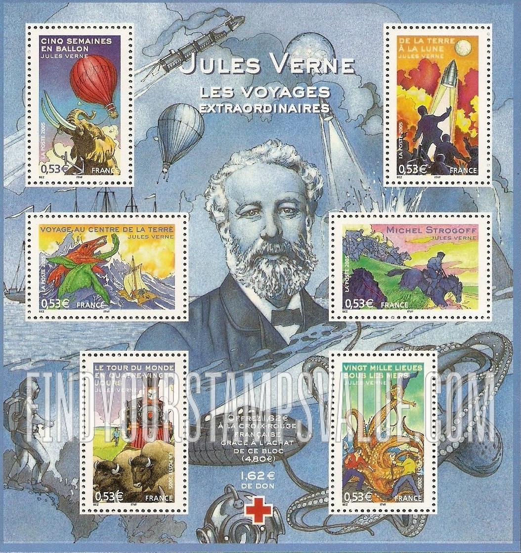 FindYourStampsValue: Stories by Jules Verne (1828-1905)