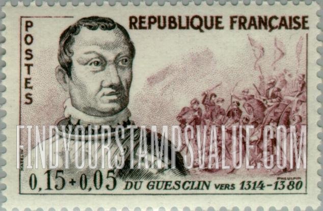 FindYourStampsValue: SEMI-POSTAL - Famous Men Type of 1960: Bertrand Du Guesclin