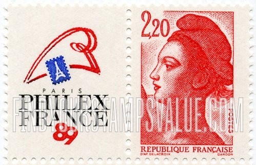 FindYourStampsValue: Liberty, after Delacroix: Liberty Type of 1982