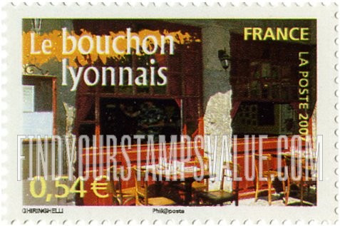 FindYourStampsValue: Aspects of Life in French Regions Type of 2003: Lyonnaise tavern