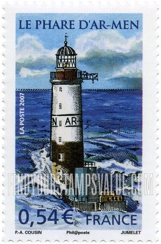 FindYourStampsValue: Lighthouses: D’ar-Men Lighthouse