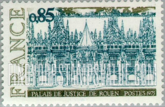 FindYourStampsValue: Tourist Issue: Palace of Justice, Rouen