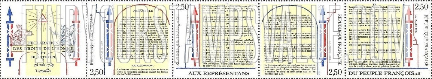 FindYourStampsValue: Declaration of the Rights of Man and the Citizen, Versailles, Aug. 26, 1789