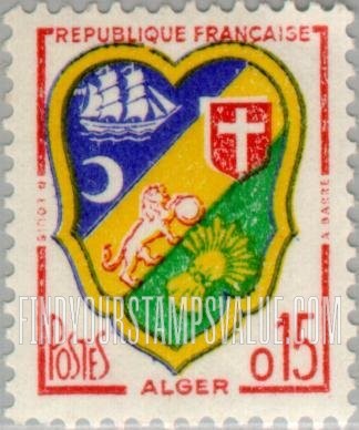 FindYourStampsValue: Arms of Algiers: Types of 1958-59