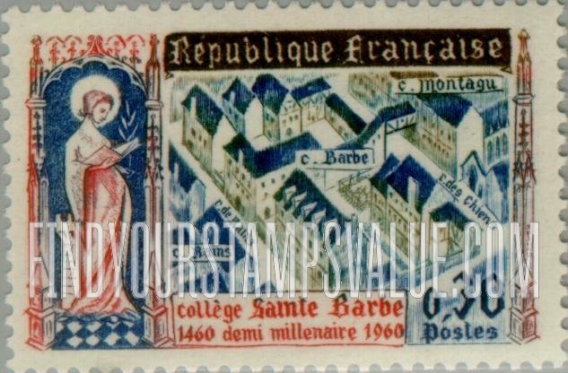 FindYourStampsValue: Santa Barbara and Medieval View of School