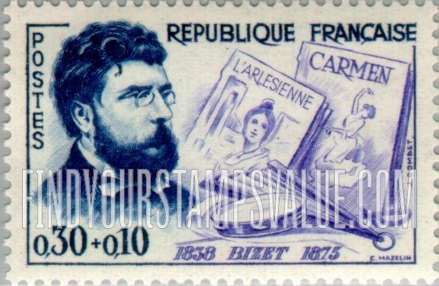 FindYourStampsValue: SEMI-POSTAL - Georges Bizet
