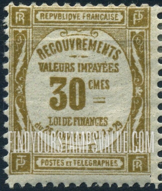 FindYourStampsValue: POSTAGE DUE - Recouvrements
