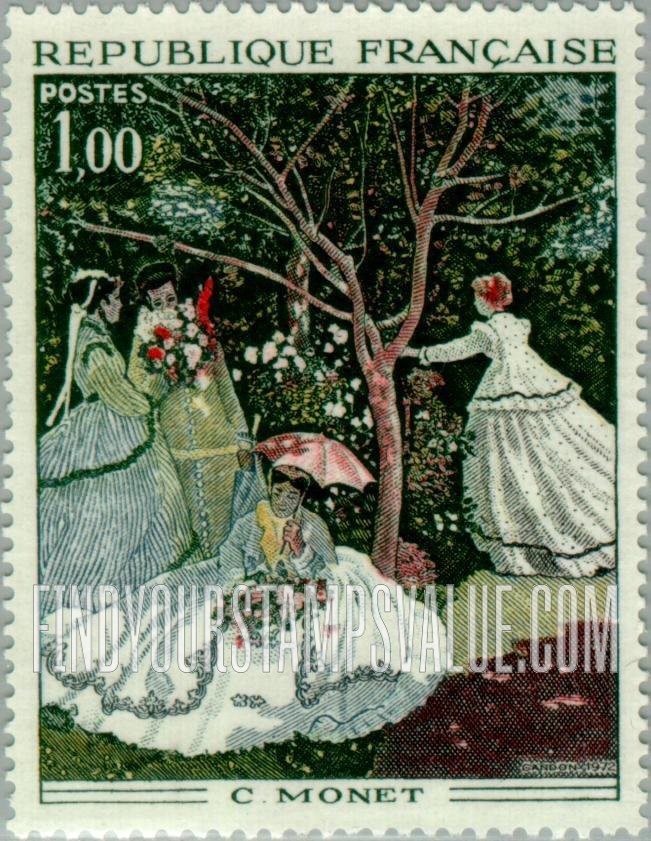 FindYourStampsValue: Women in Garden, by Claude Monet