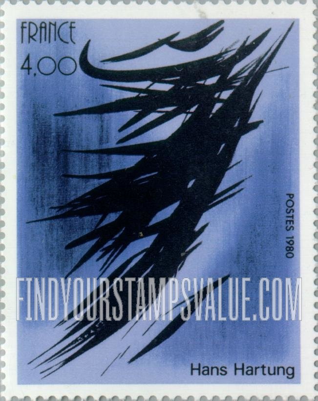 FindYourStampsValue: Abstract, by Hans Hartung
