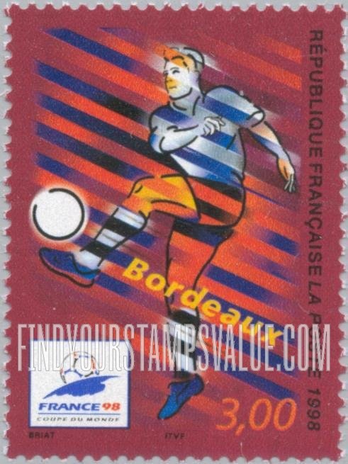FindYourStampsValue: 1998 World Cup Soccer Championships Type: Bordeaux