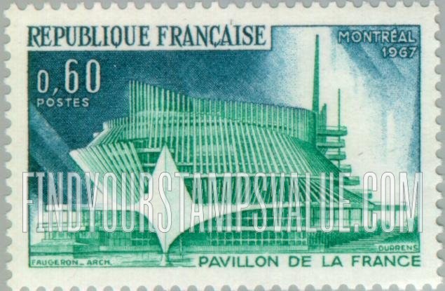 FindYourStampsValue: French Pavilion, EXPO β67