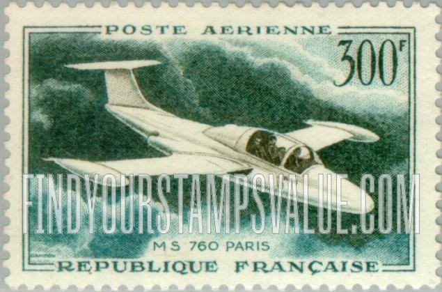 FindYourStampsValue: AIR POST - Morane Saulnier 760 “Paris”
