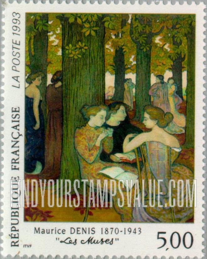 FindYourStampsValue: The Muses, by Maurice Denis (1870- 1943)