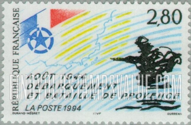 FindYourStampsValue: Allied Landings in Provence, 50th Anniversary