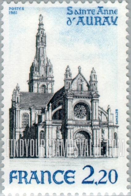 FindYourStampsValue: Tourist Issue: St. Anne d’Auray Basilica