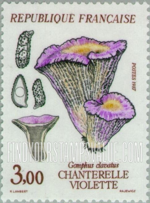 FindYourStampsValue: Mushrooms: Gomphus clavatus